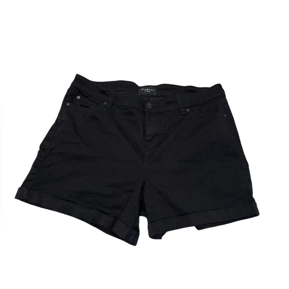 Celebrity Pink women’s Black Jean Shorts Size 14 - Picture 3 of 13
